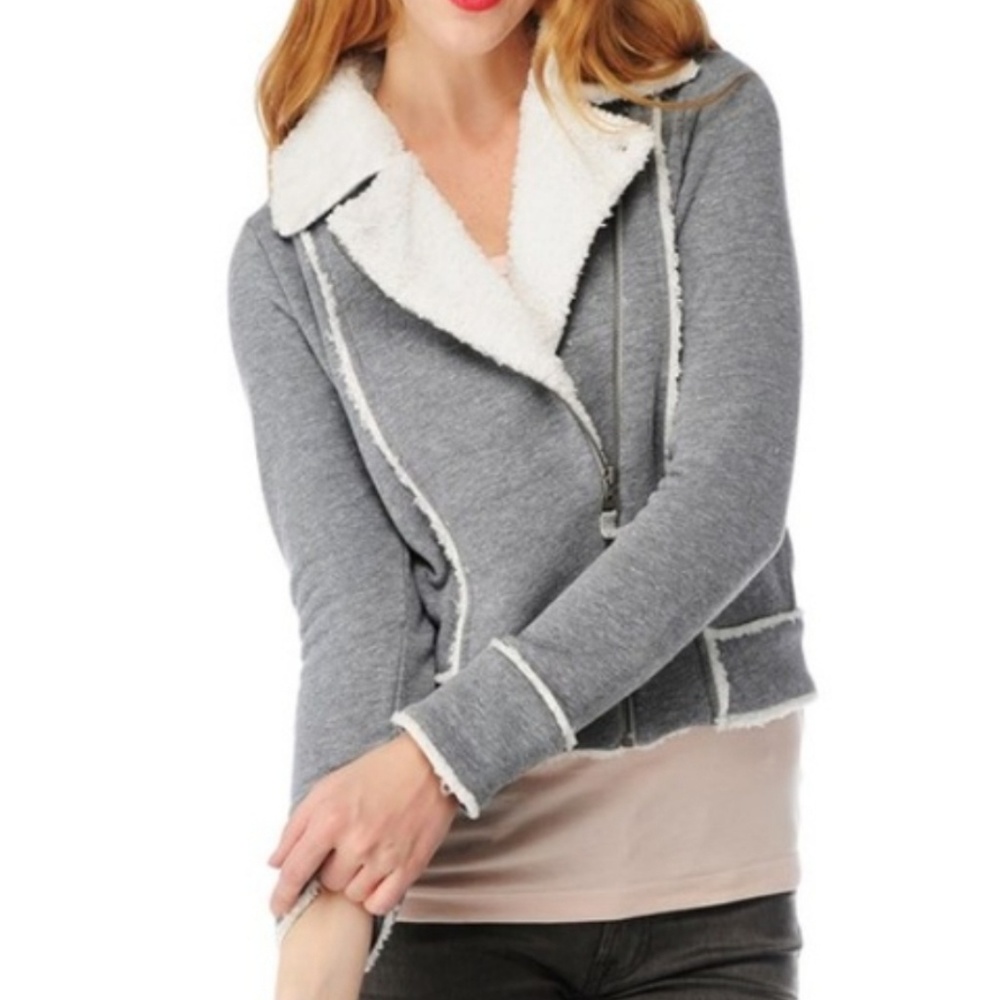 Splendid Fleece Moto Jacket